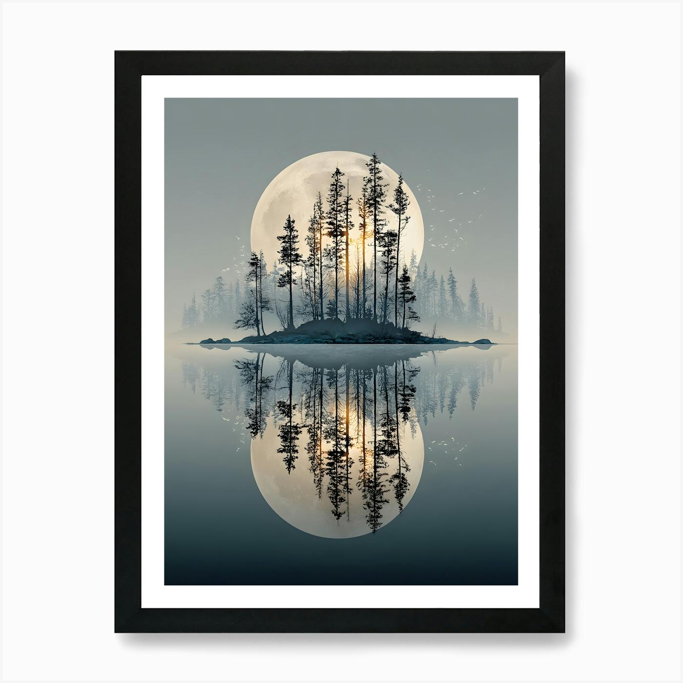 Full Moon In The Forest 3 Art Print by Vitalka - Fy