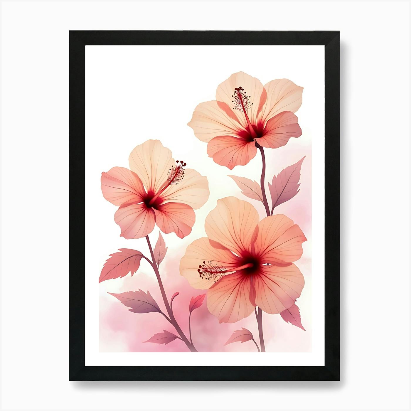 Orange Hibiscus Flower 1 Art Print by BEATY - Fy Orange Hibiscus Flower 1 Art Print by BEATY - Fy