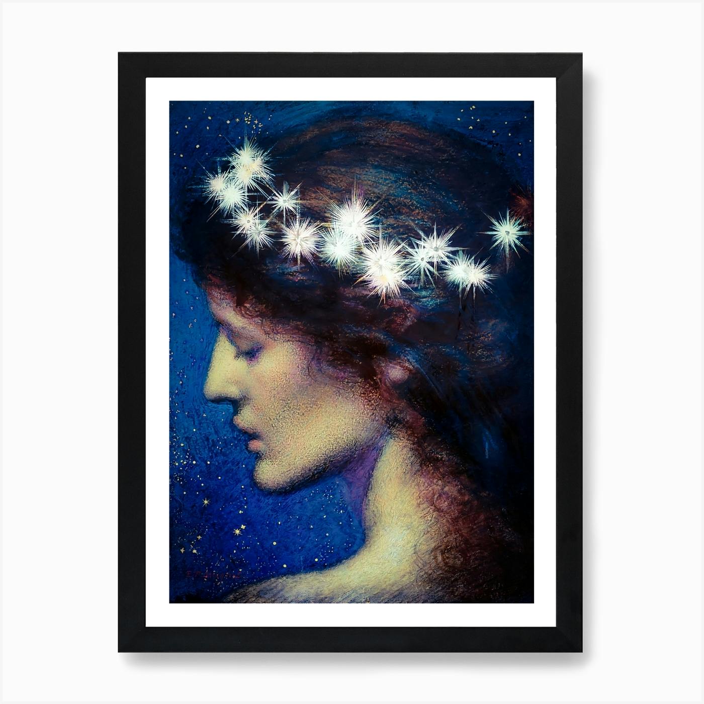 Framed selling print by artist Edward Robert Hughes.