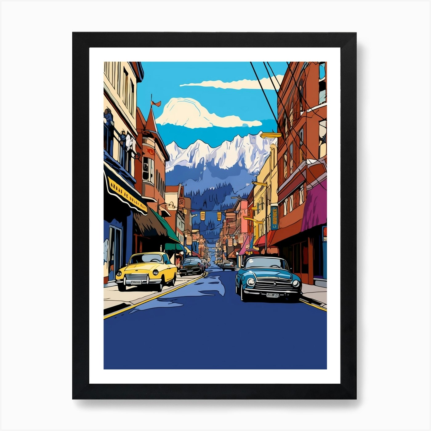 Leavenworth Retro Pop Art 3 Art Print by PixelPerfect - Fy