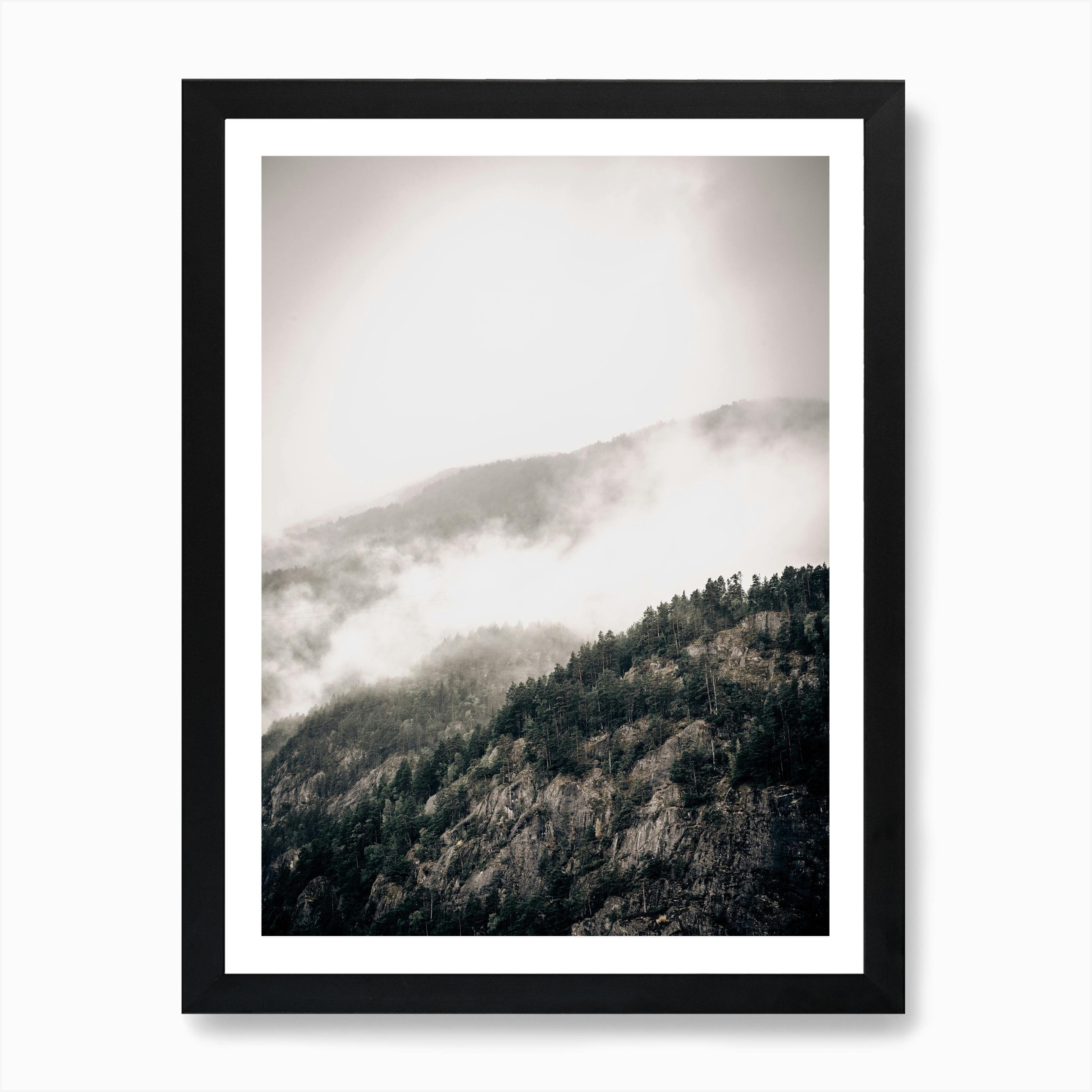 Misty Mountains Wall Art Print | Fast Shipping | Fy