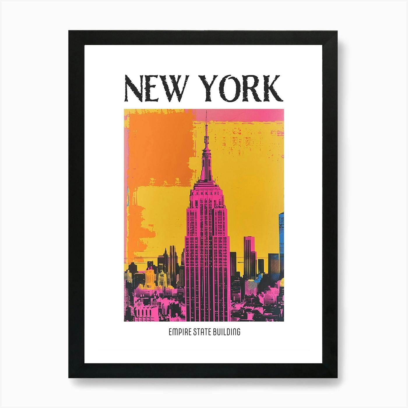 Chrysler Building New York Colourful Silkscreen Illustration