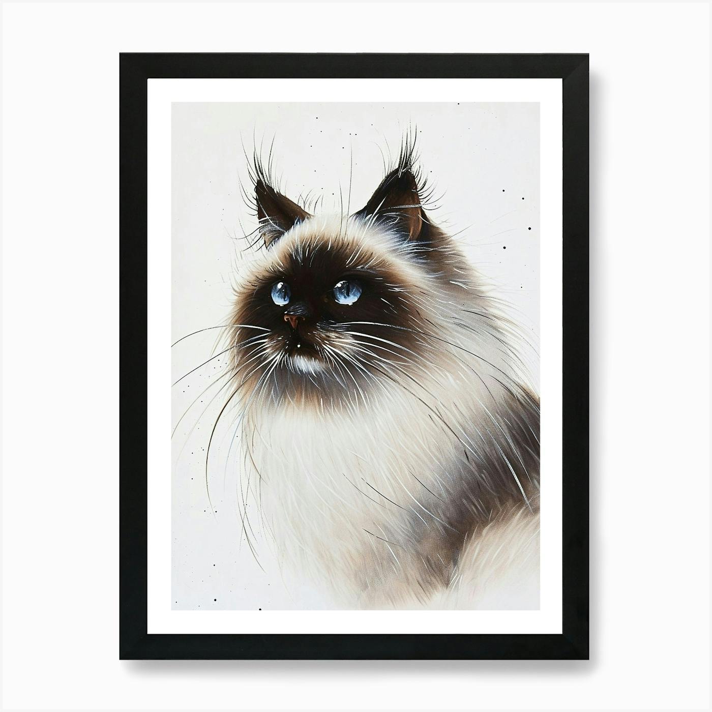 Ragdoll Cat Japanese Illustration 2 Art Print by Woof and