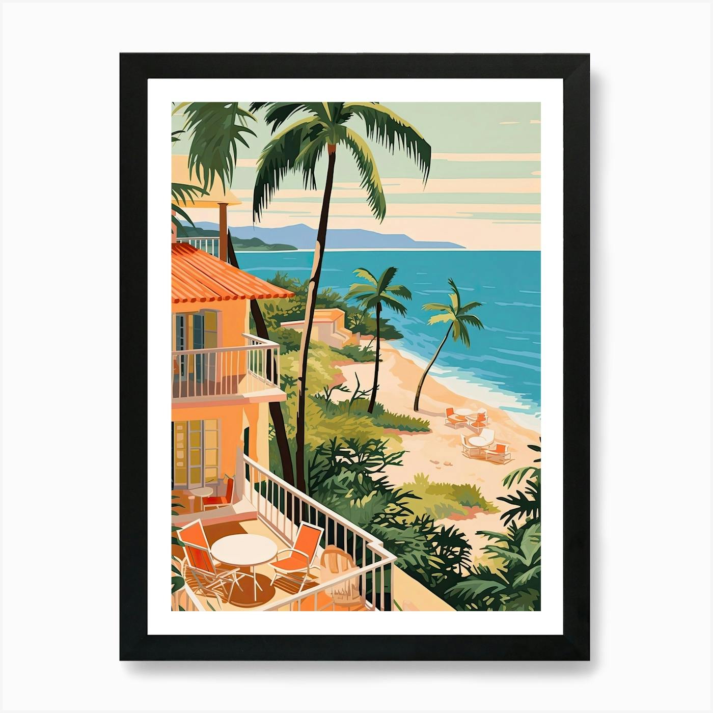 ‘SADPALM’ Artistic Print Poster LIMITED EDITION Miami shops Beach