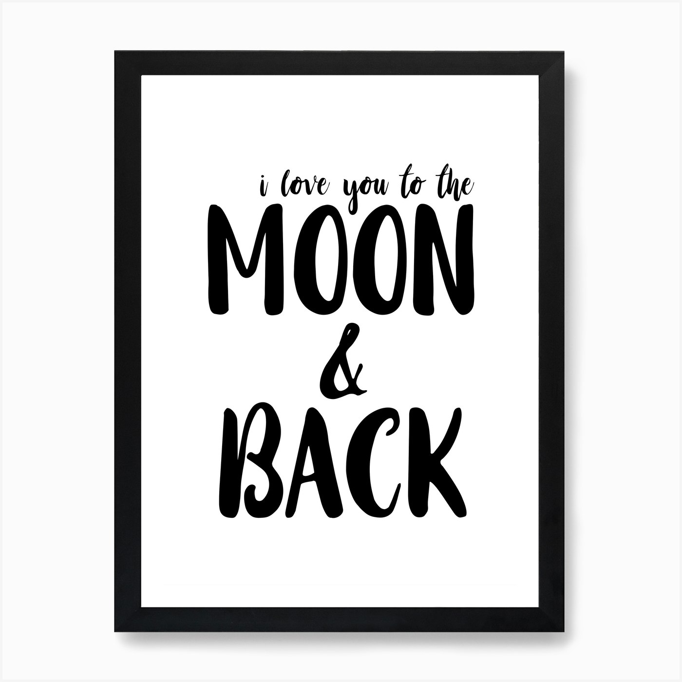 Moon And Back Art Print By The 13 Prints - Fy