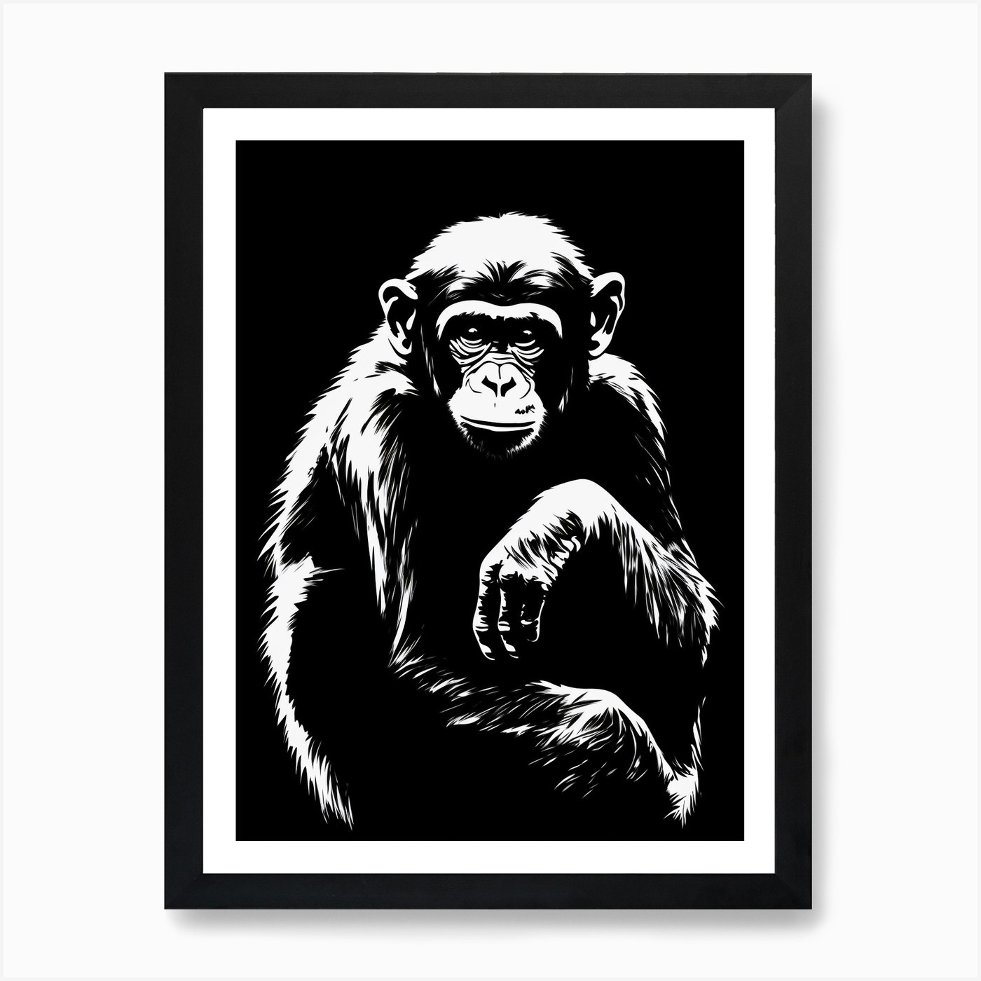 Thinker Monkey Stencil Street Art 3 Art Print By ThinkerMonkey thinker-monkey-stencil-street-art-3-art-print-by-thinkermonkey