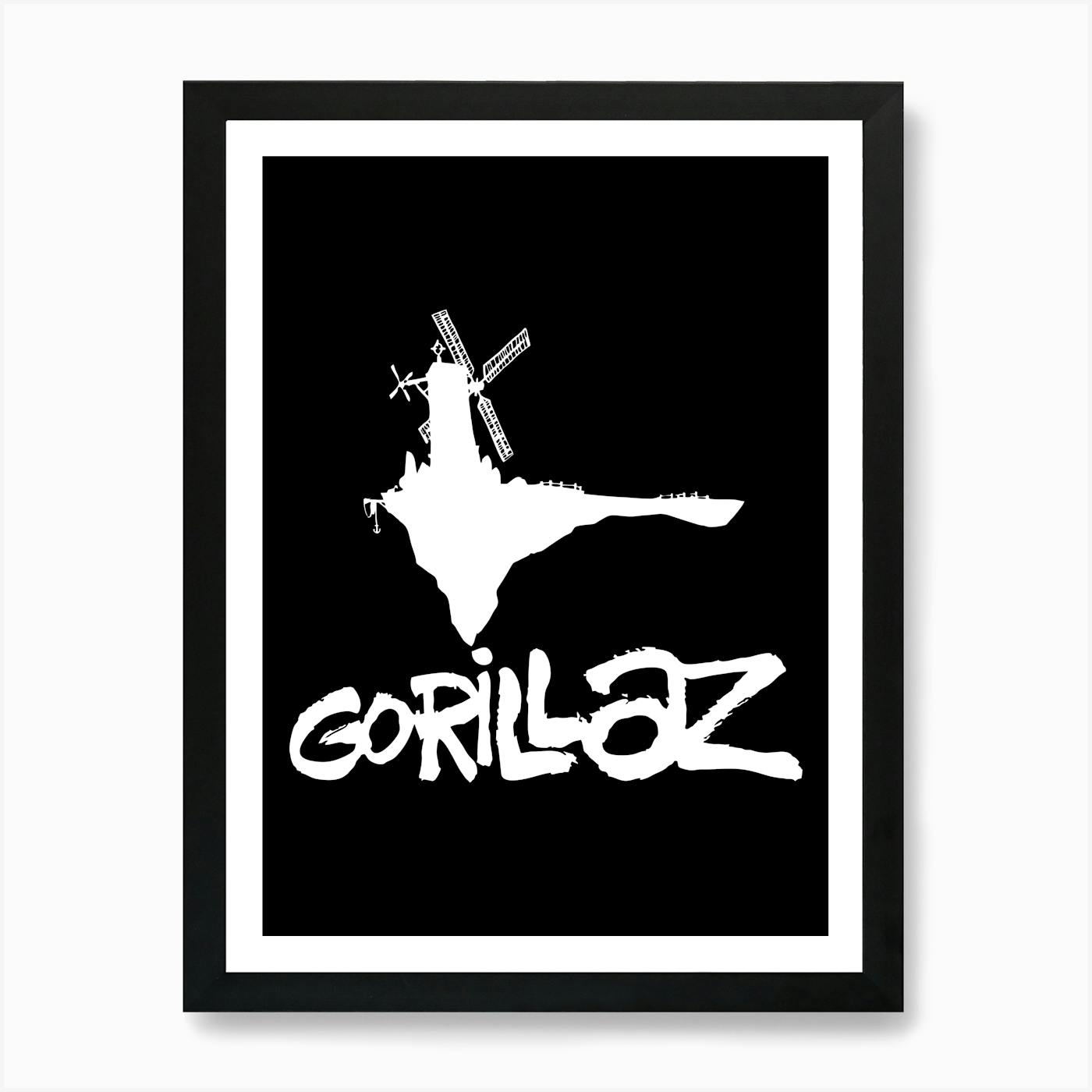 額装済　Gorillaz 限定アートプリント Feel Good Inc - Gorillaz Greeting Card by Africo Yudhistira