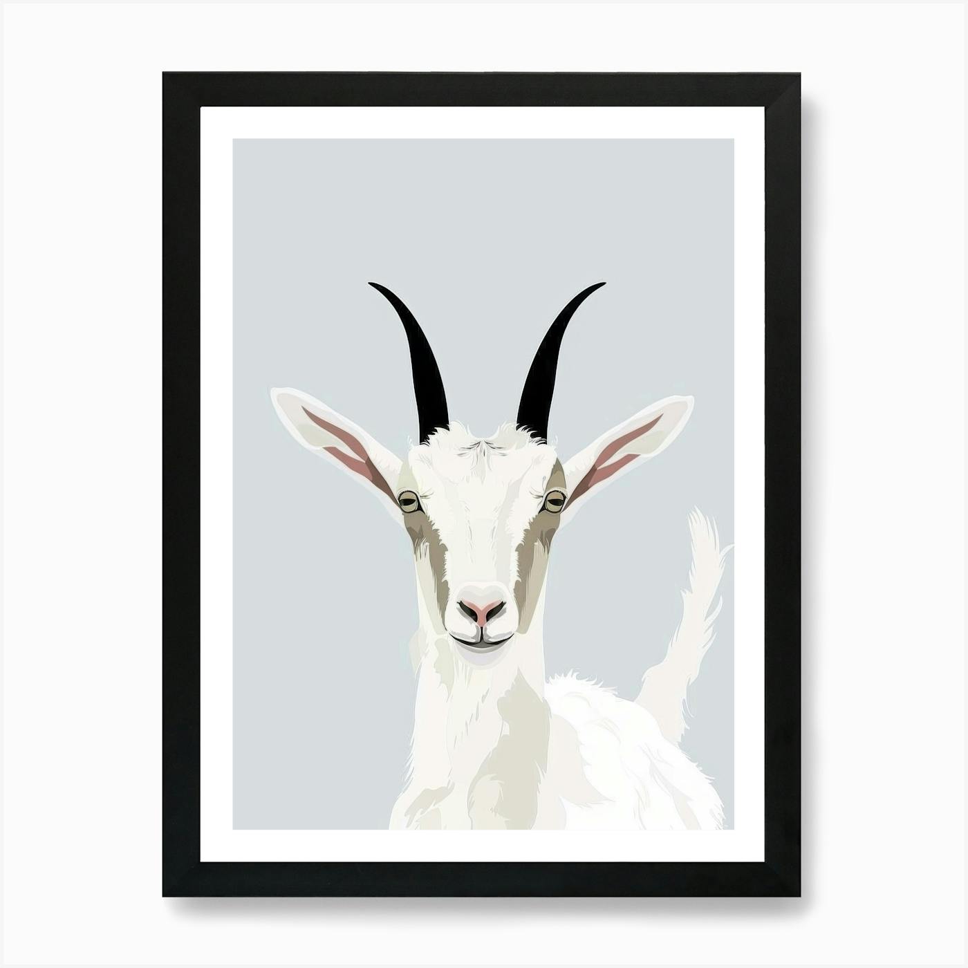 Mountain Goat Square Art Print by Monika Strigel - Fy