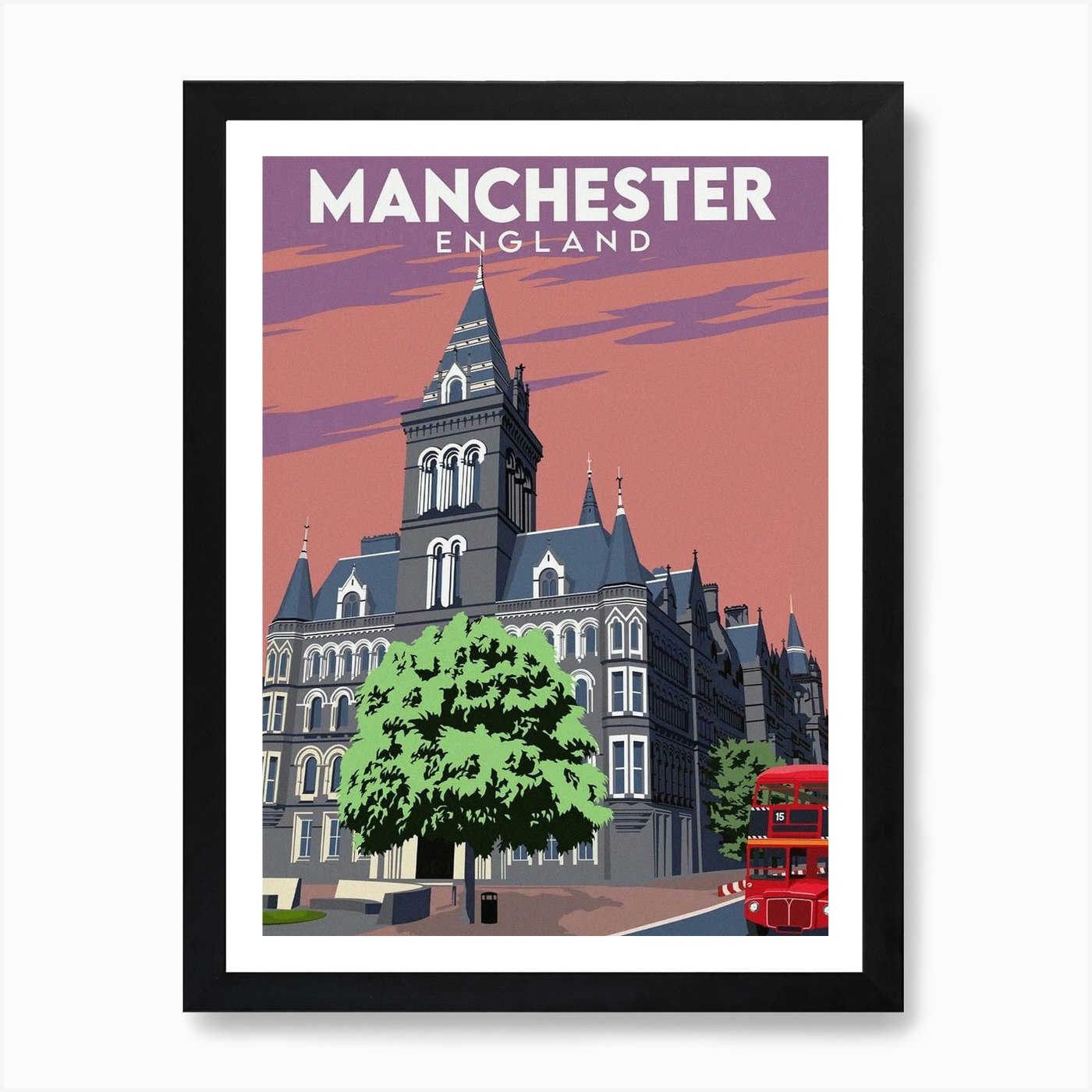Manchester Skyline England Art Print by KunStudio Fy