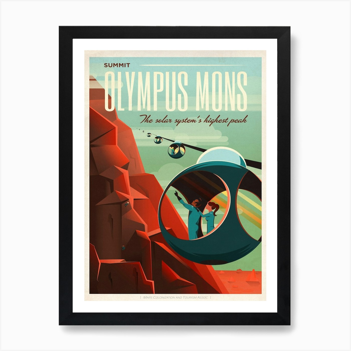 Olympus Mons Explore Mars Art Print by Fy! Classic Art Prints and ...