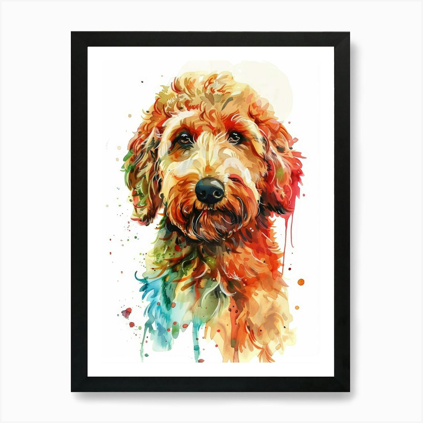 Dachshund Watercolor Dog Art Print by RosalisArt - Fy