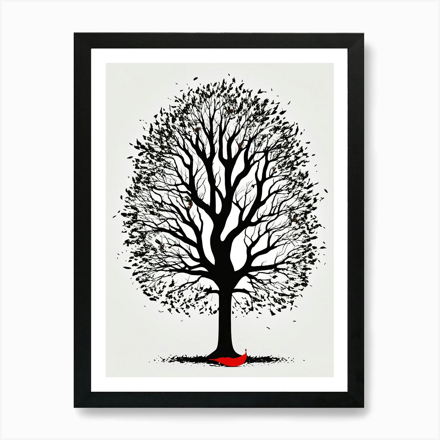 グラフィックアート Biwako360 °(autumn) Ginkgo Tree Pixel Illustration 2 Art Print by Bough And