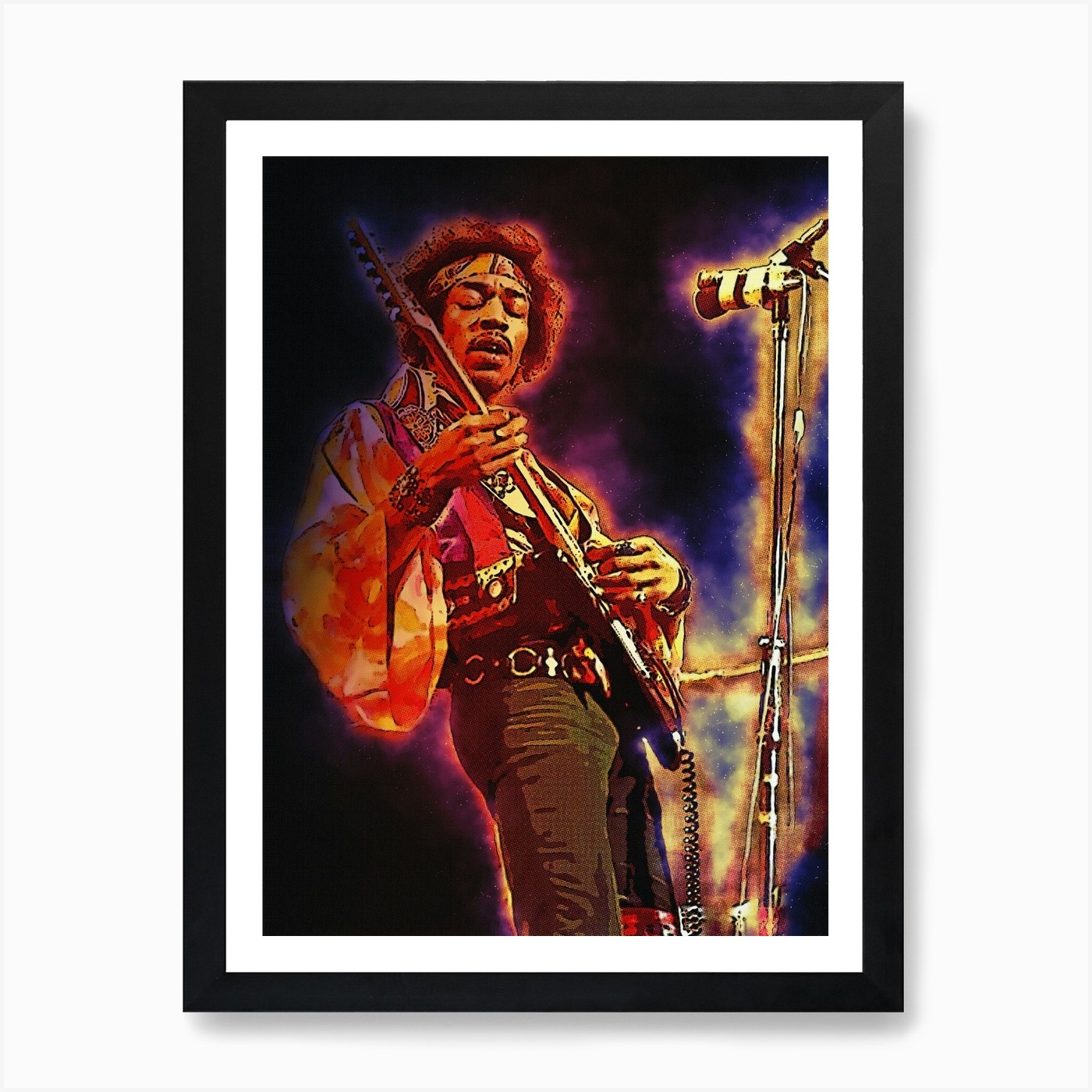 Spirit Of Jimi Hendrix In Concert Art Print by Gunawan.Rb - Fy