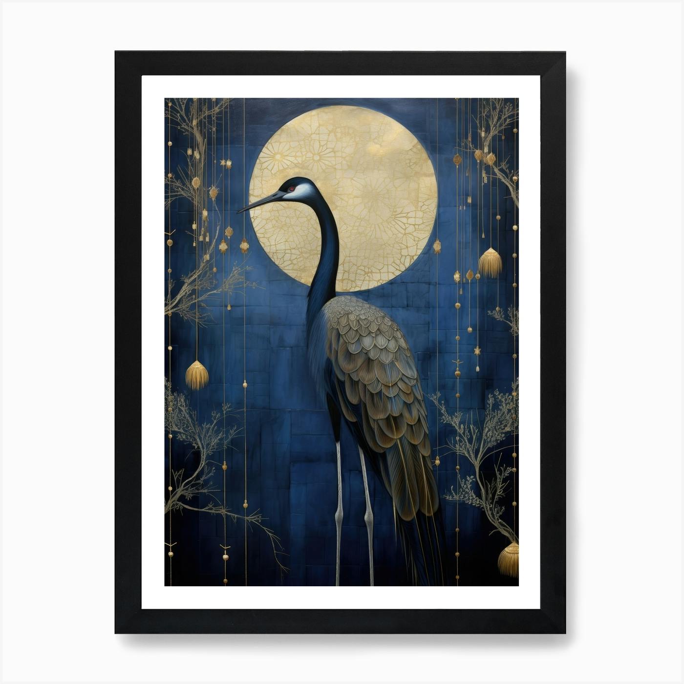 Heron Fine Art Print: Moonlight on the Water 2024