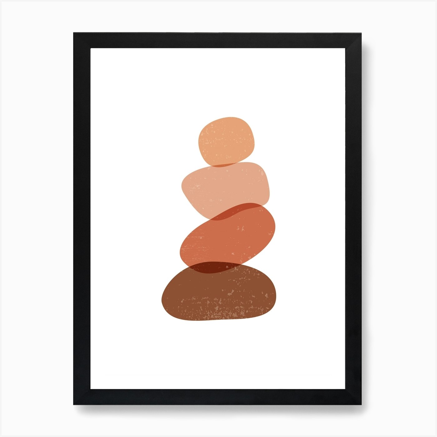 Abstract Zen Pebbles Art Print by Studio Grafiikka Fy