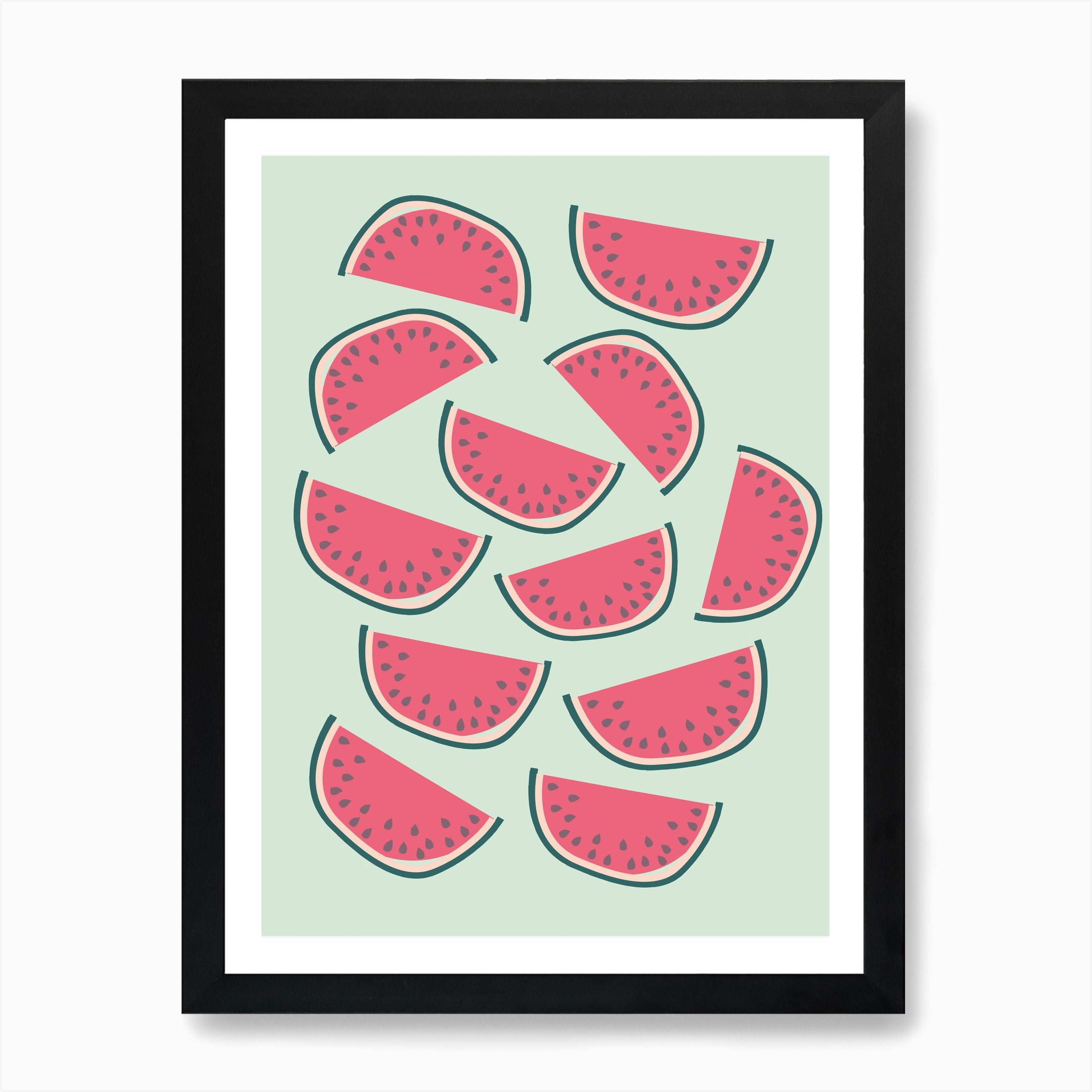 Dancing Watermelons Art Print By Mime Fy 9849