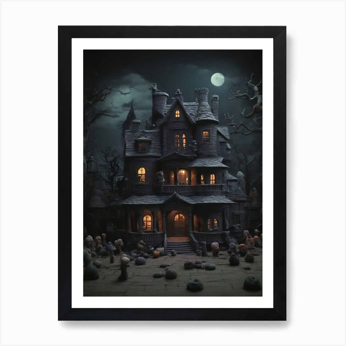 Halloween House Art Print by Jithin - Fy