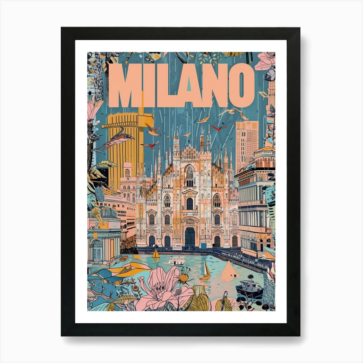 Milan Print, Milan Italy, Milano Print, shops Milano italy