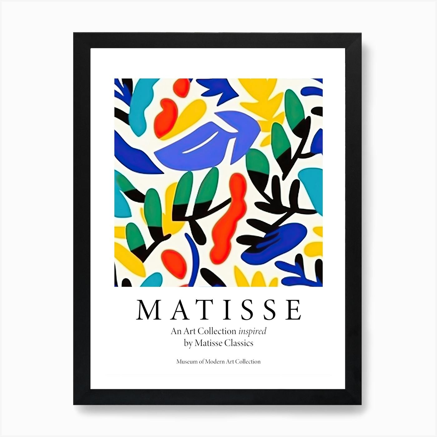 Botanical Pattern Cut Out The Matisse Inspired Art Collection Poster 0 Art  Print