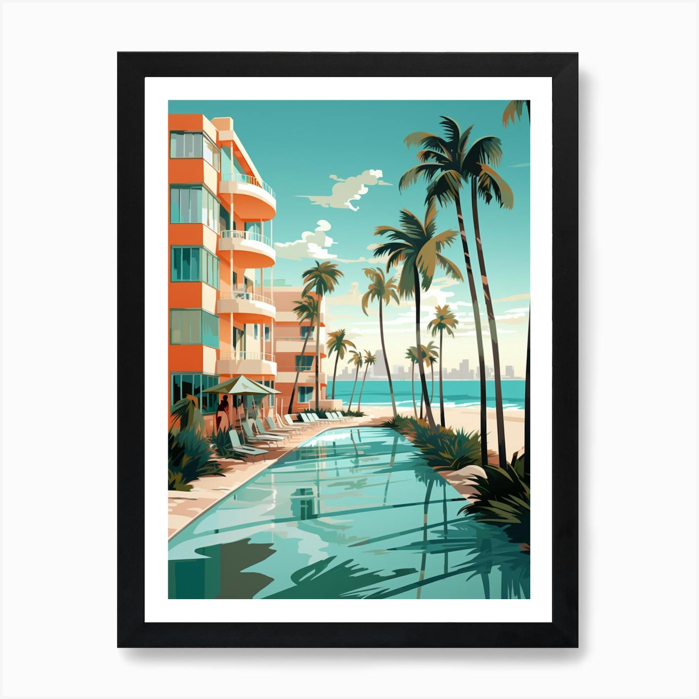 ‘SADPALM’ Artistic Print Poster LIMITED EDITION Miami shops Beach