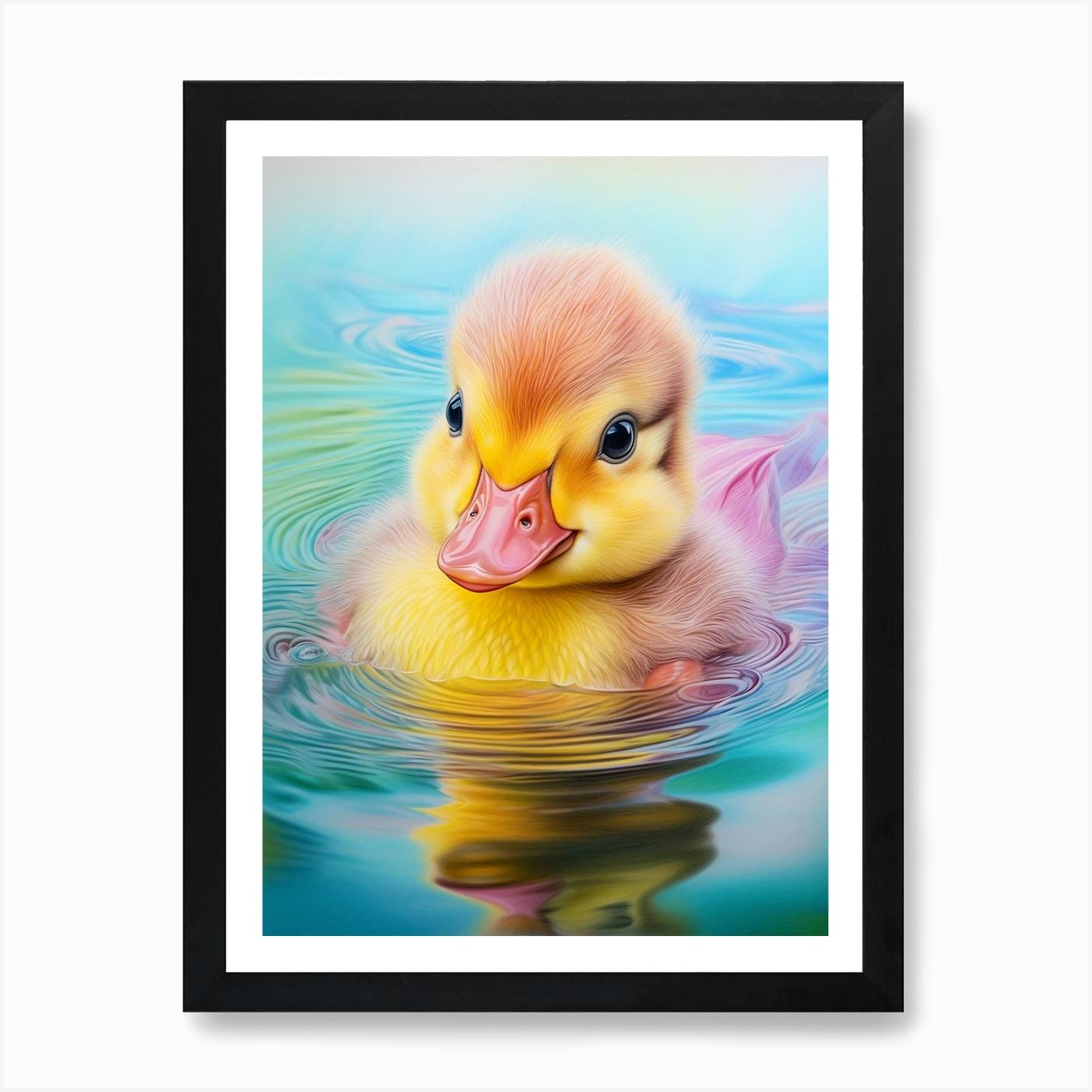 Just Keep Swimming Limited Edition outlets Charcoal Duckling Drawing Print