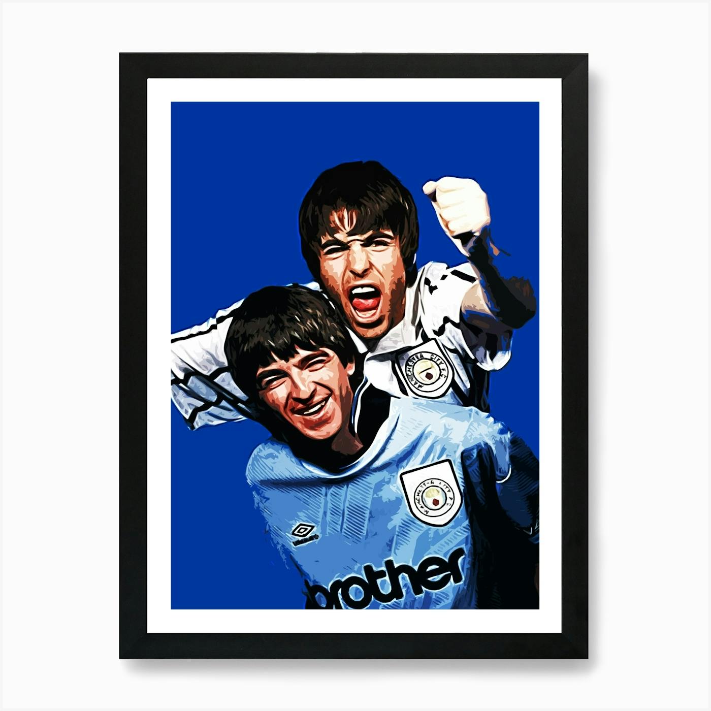 アート・デザイン・音楽 Oasis Brothers Oasis print - Liam Noel Gallagher brothers poster artwork