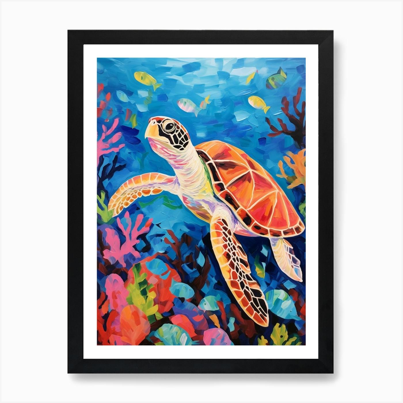 Sea factory Turtle Framed Diamond Art Turtle wall art Turtle decor Ocean art Coastal decor Turtle picture Turtle gift Beach art Home decor Turtles