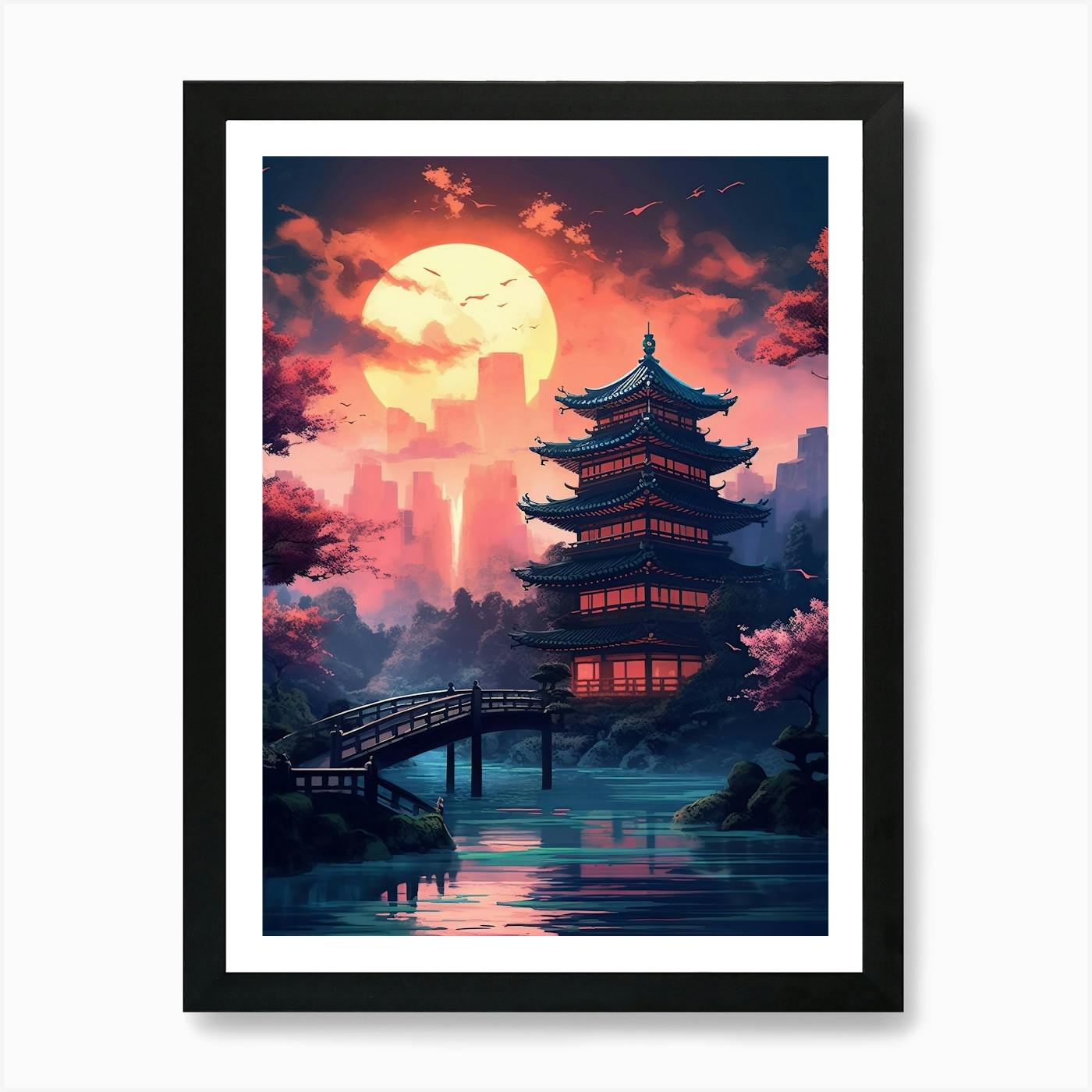 Japanese Pagoda 19 Art Print by Liberta - Fy