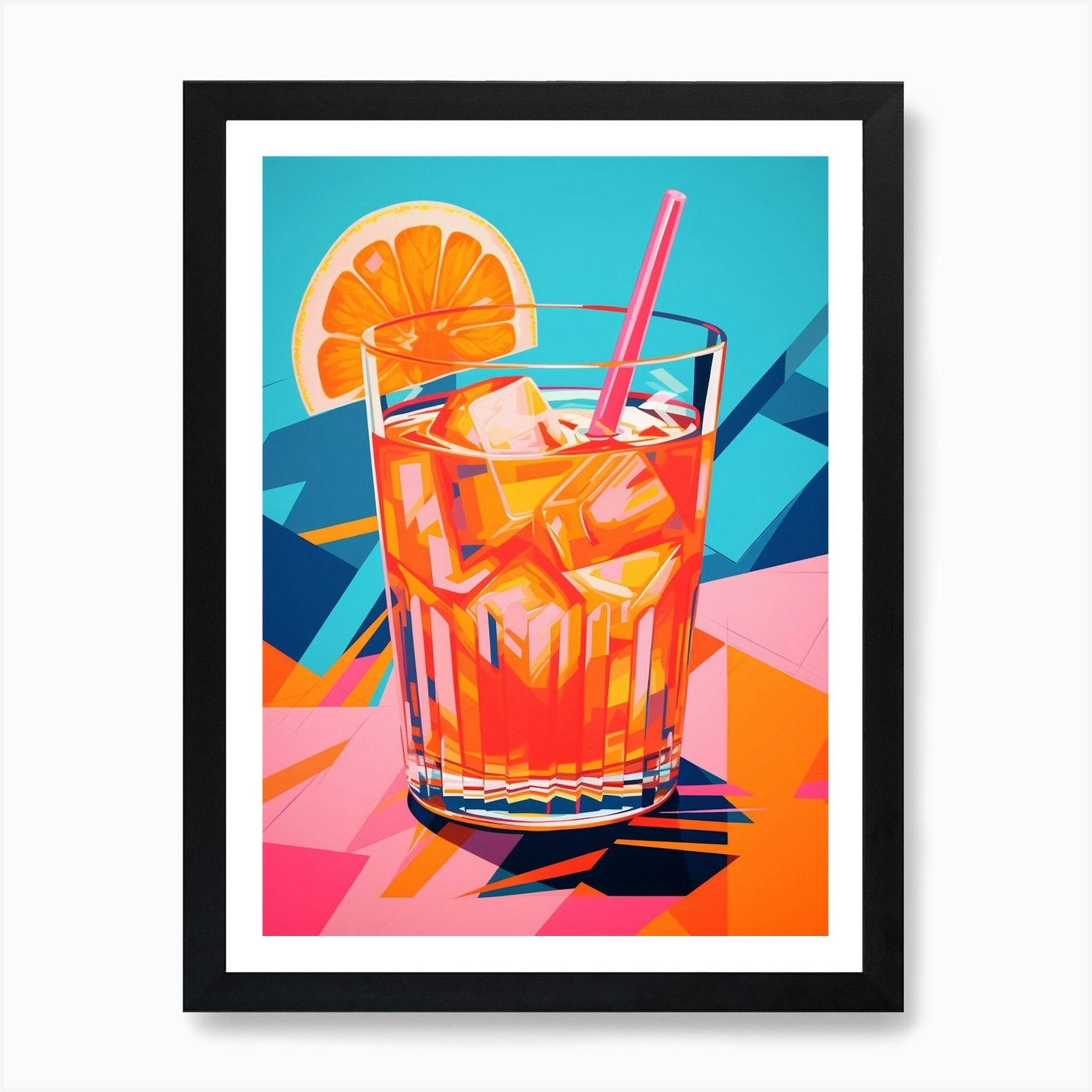 Aperol Colour Pop 3 Art Print by PopArt Pals - Fy