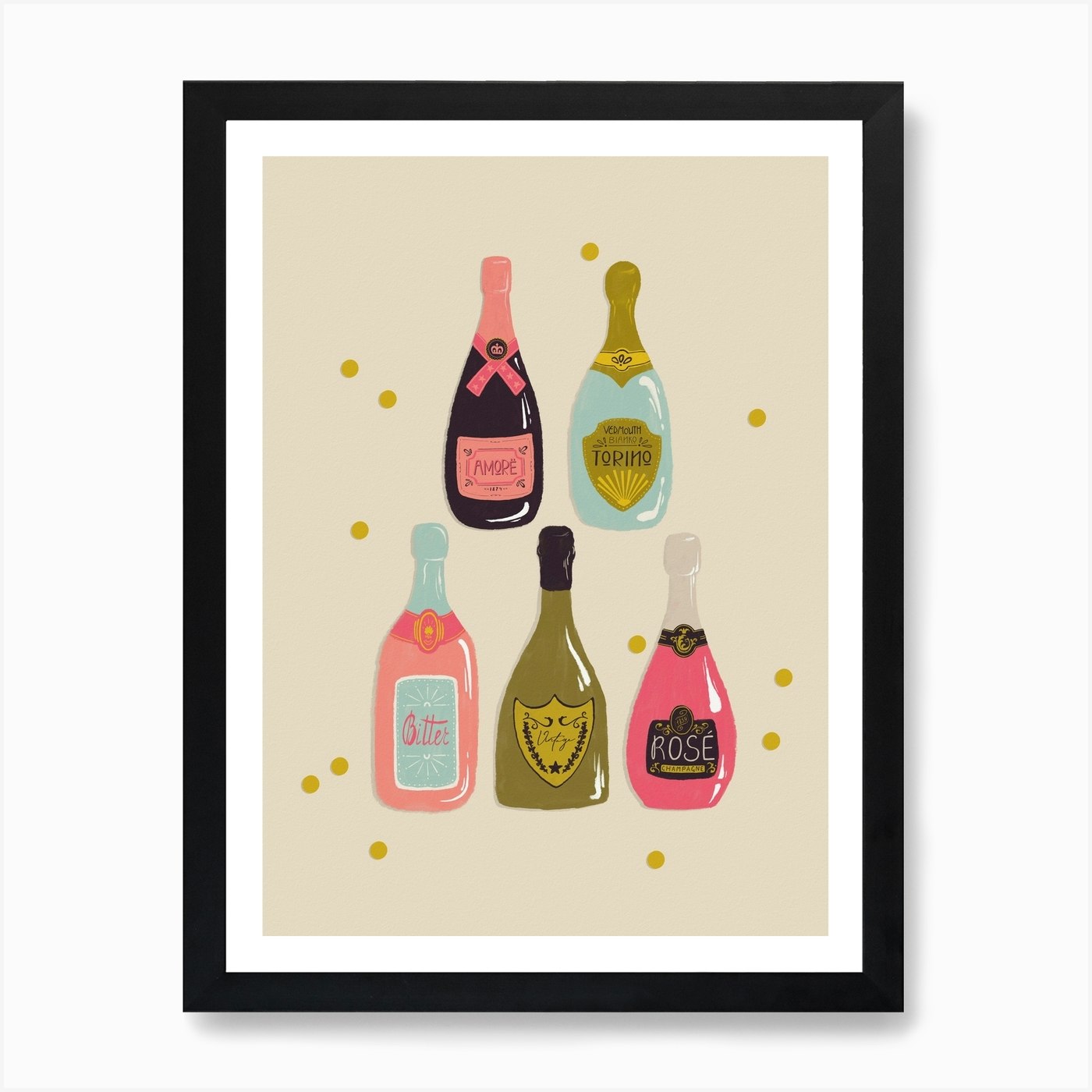 Champagne Cheers Art Print by Lidiebug - Fy