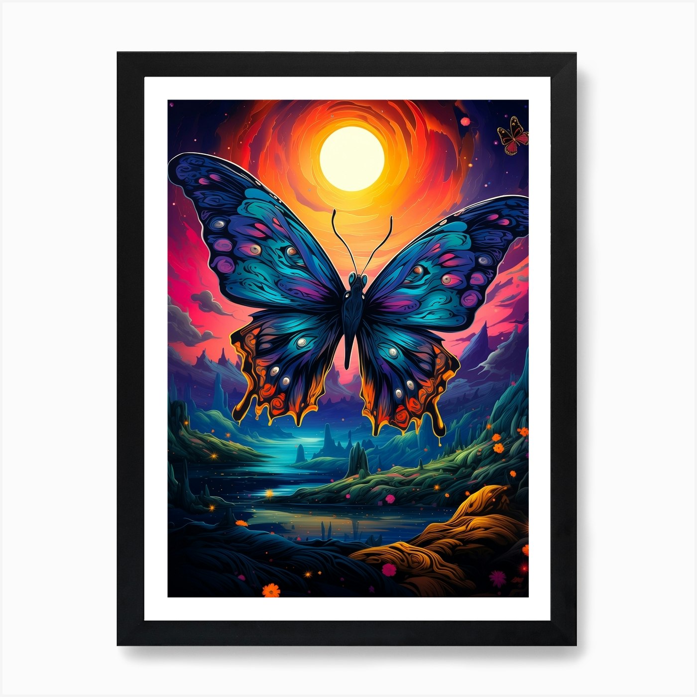 Butterfly In The Sky Art Print by ijazerani Fy