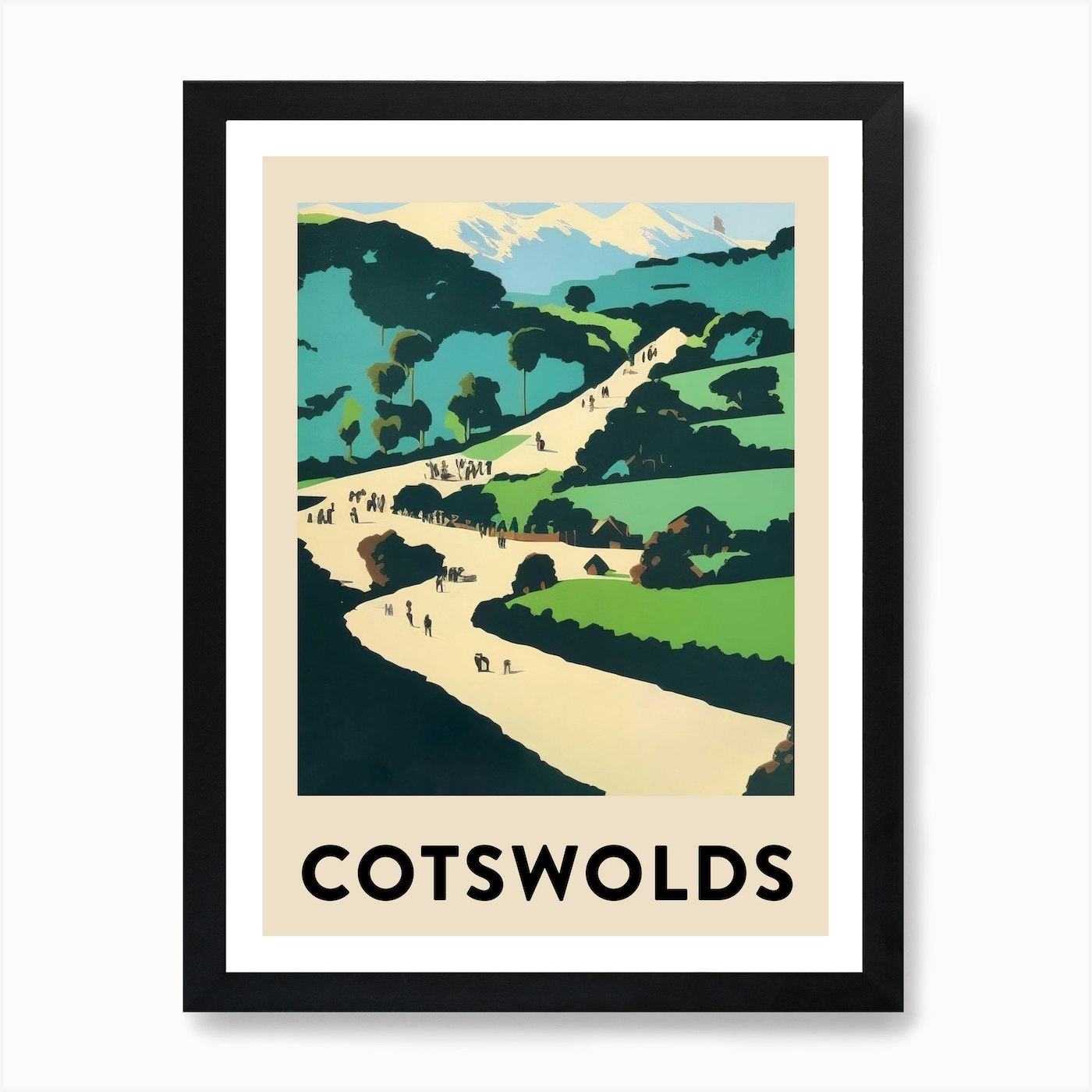 Cotswolds 5 Vintage Travel Poster Art Print By Travel Poster Collection 