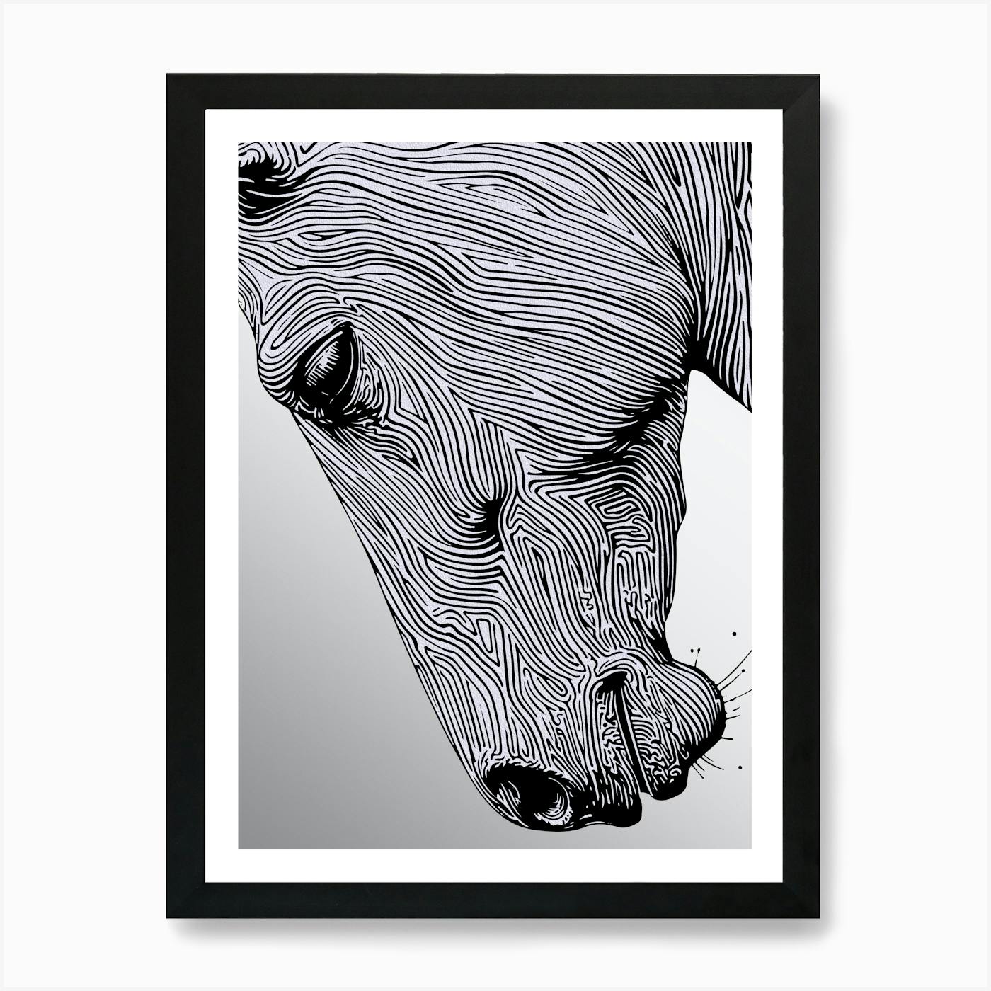 Horse Skull Red Art Print by Anastasia Chernyavska - Fy