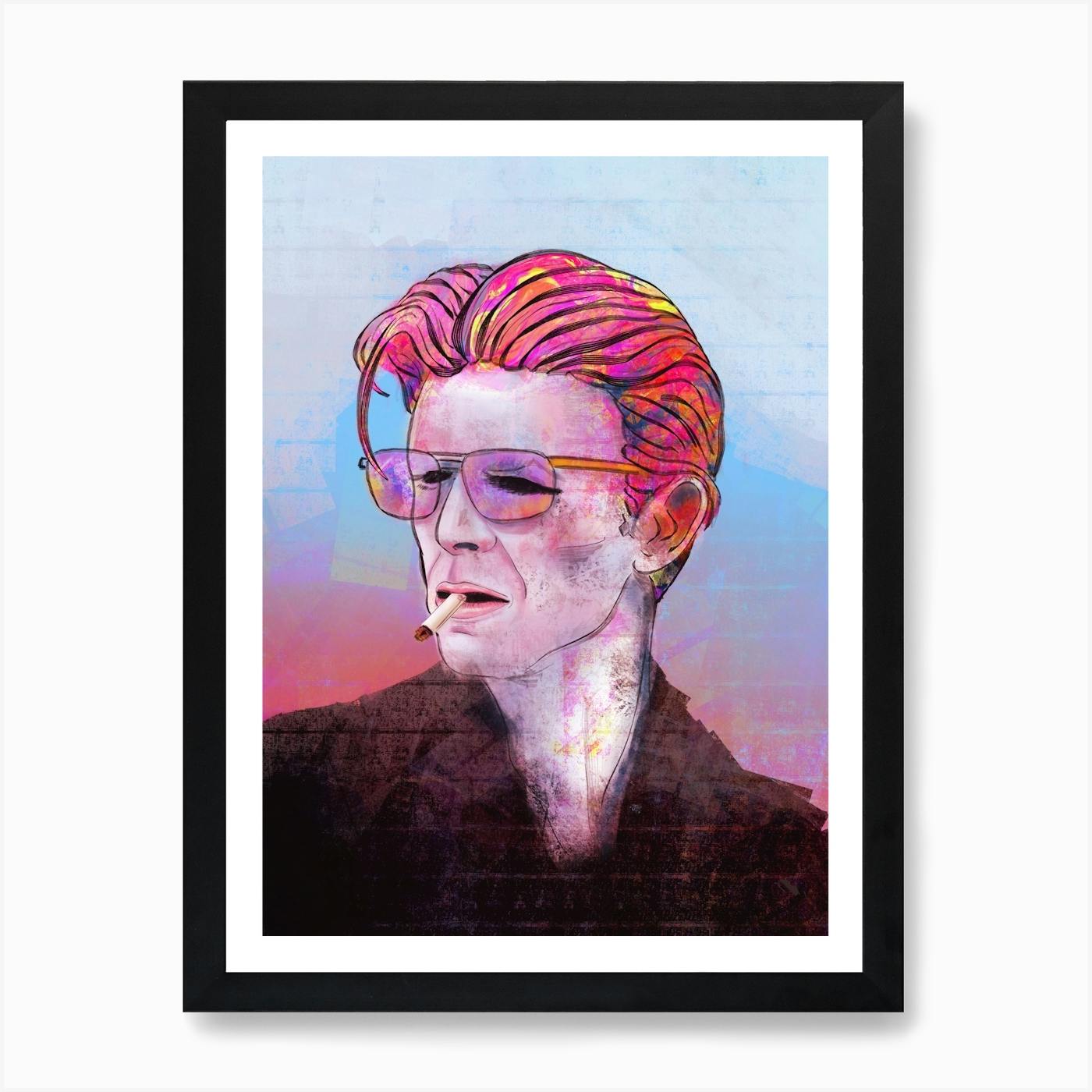 David Bowie Pop Art WPAP Art Print by Alkahfsmart - Fy