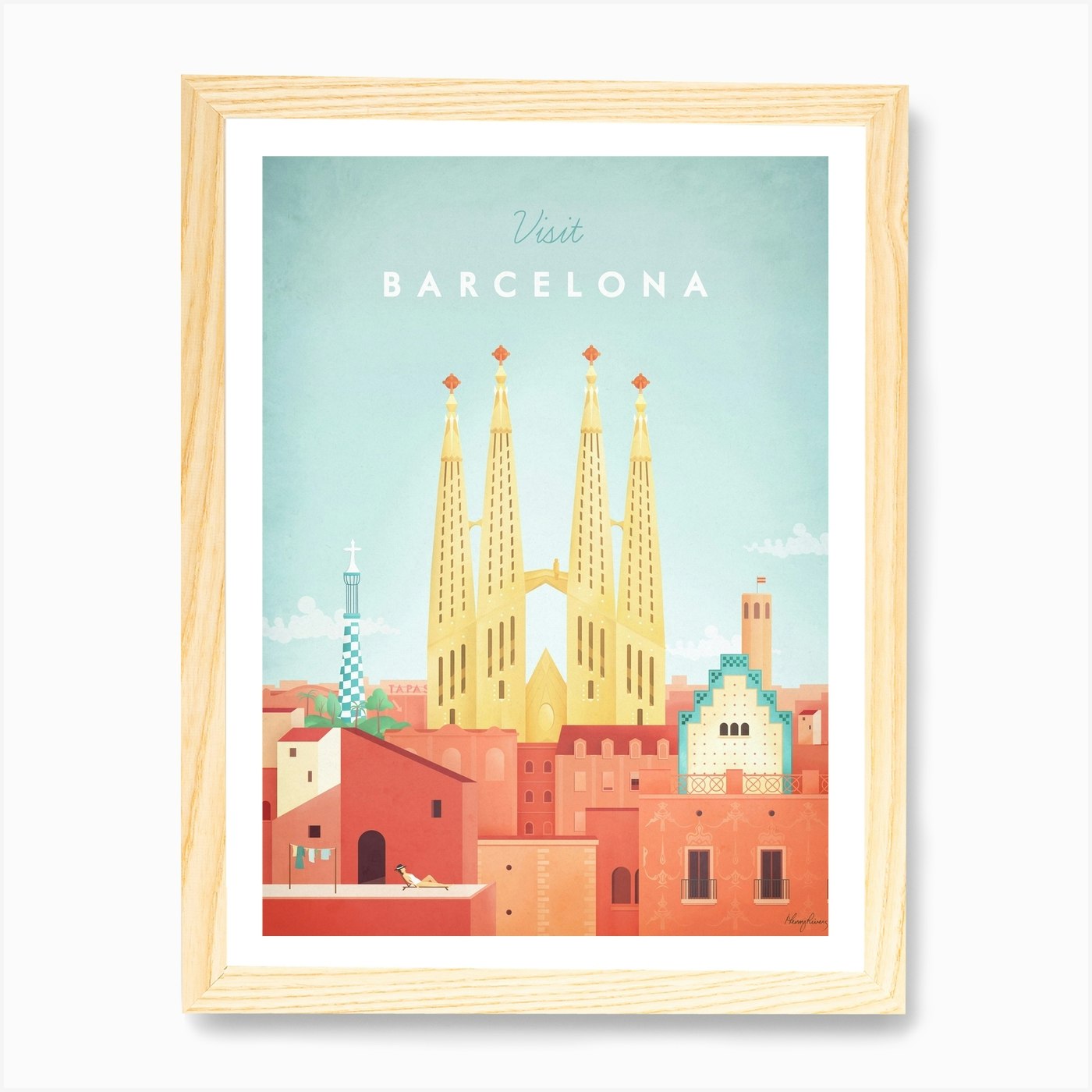 Visit Barcelona Art Print | Fast shipping | Fy