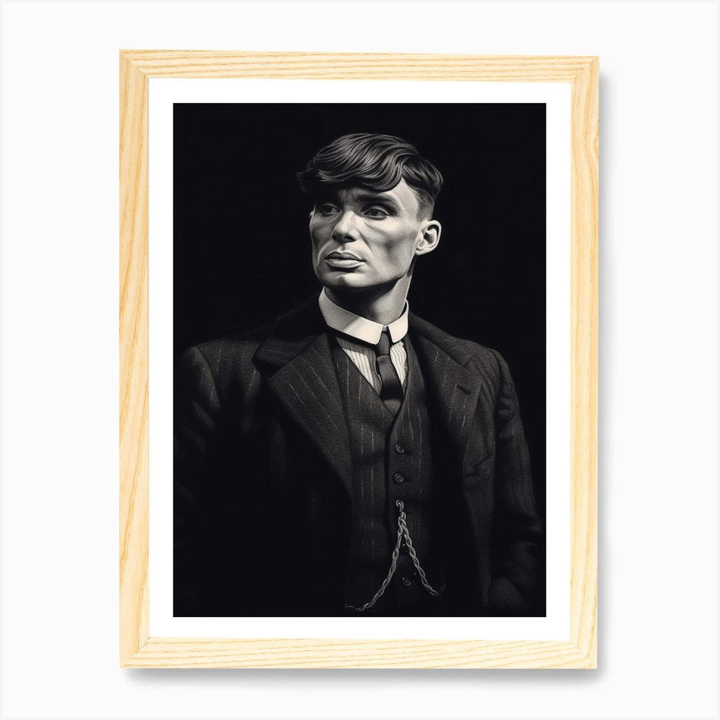 Gangster Art Thomas Shelby Peaky Blinders B W 2 Art Print