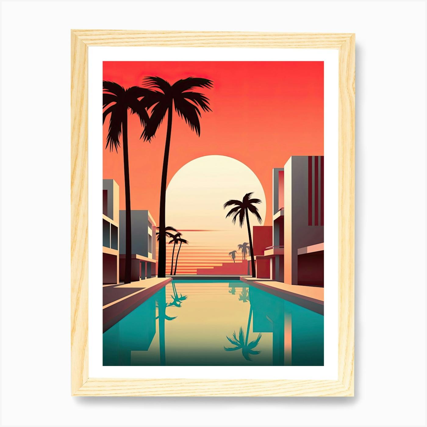 ‘SADPALM’ Artistic Print Poster LIMITED EDITION Miami hot Beach