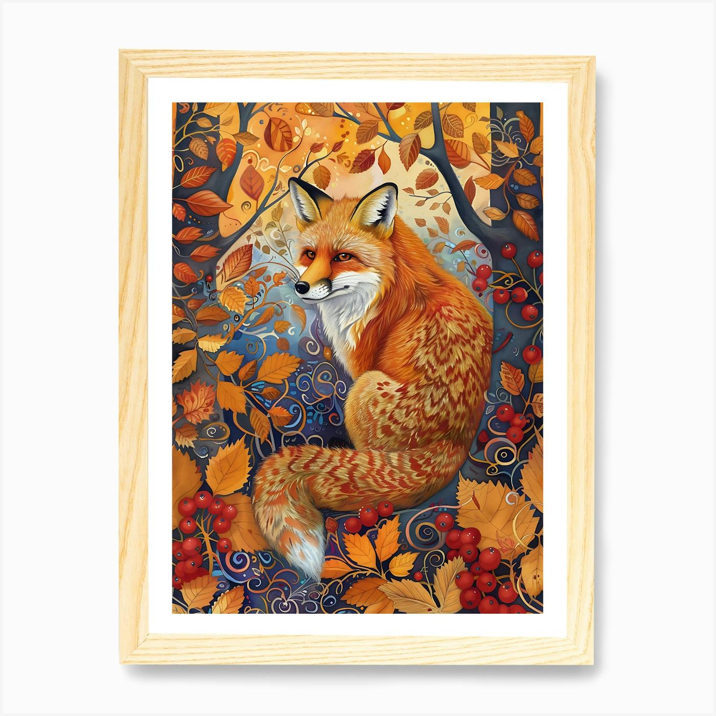 Fox in the Foliage (8.5”x12” art orders print)