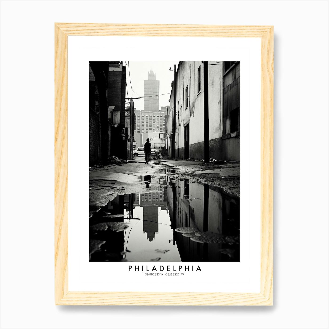 Philly In Black & White offers Framed Photography Print