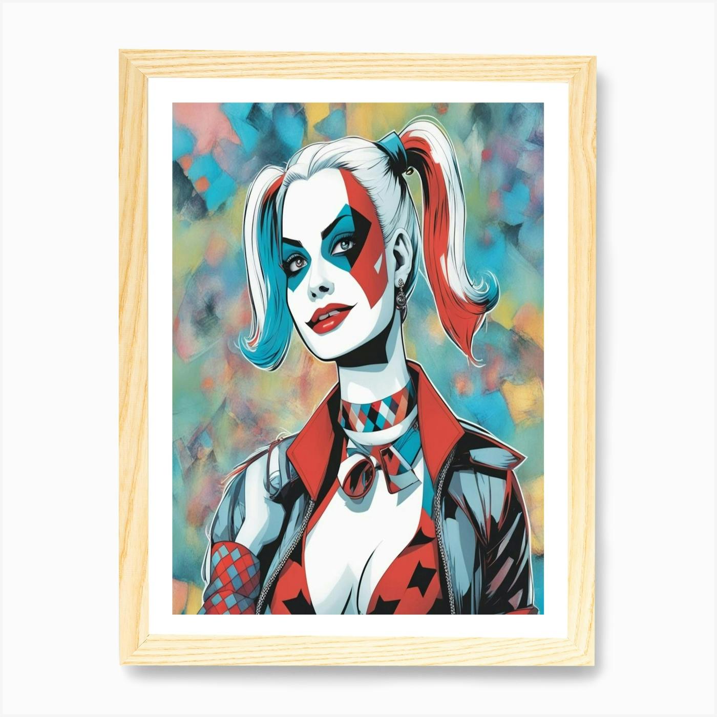 Harley store Quinn 3 Piece Canvas Glicees UNFRAMED.