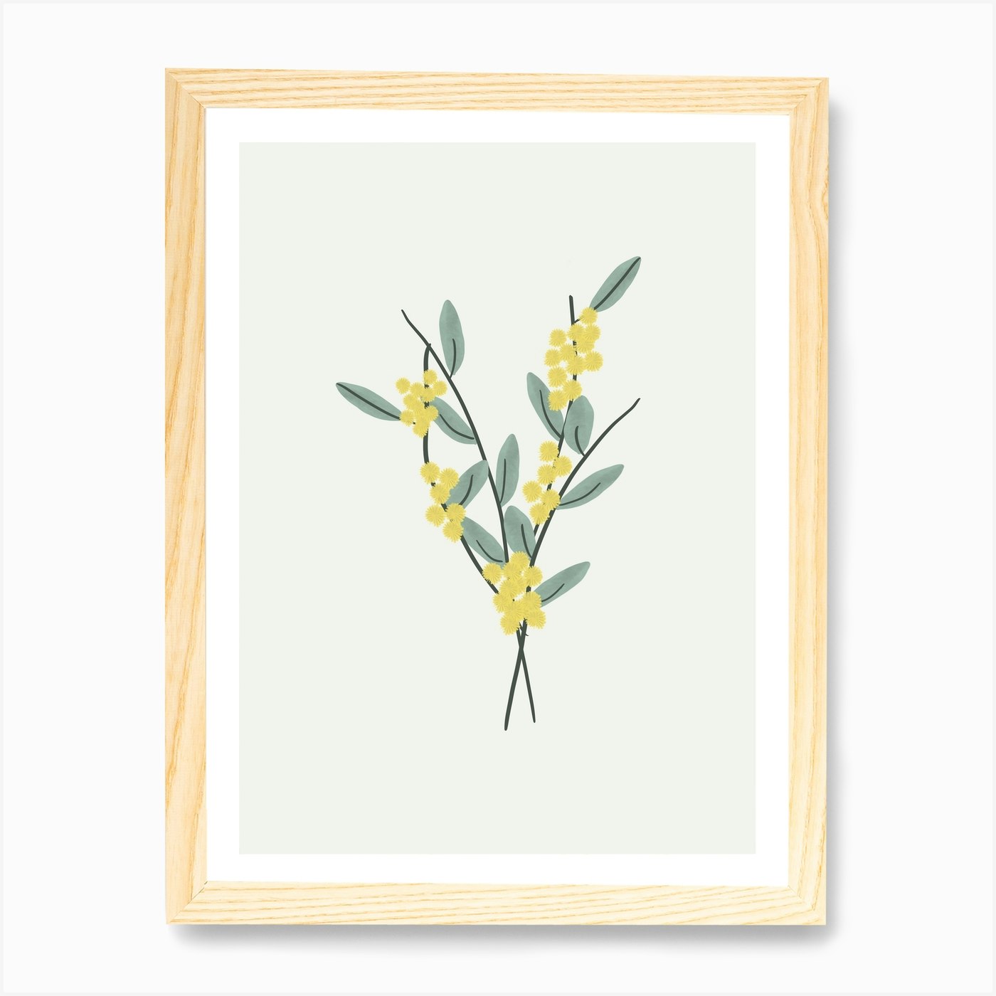 Golden Wattle Art Print by Tiny Human Print Co. - Fy