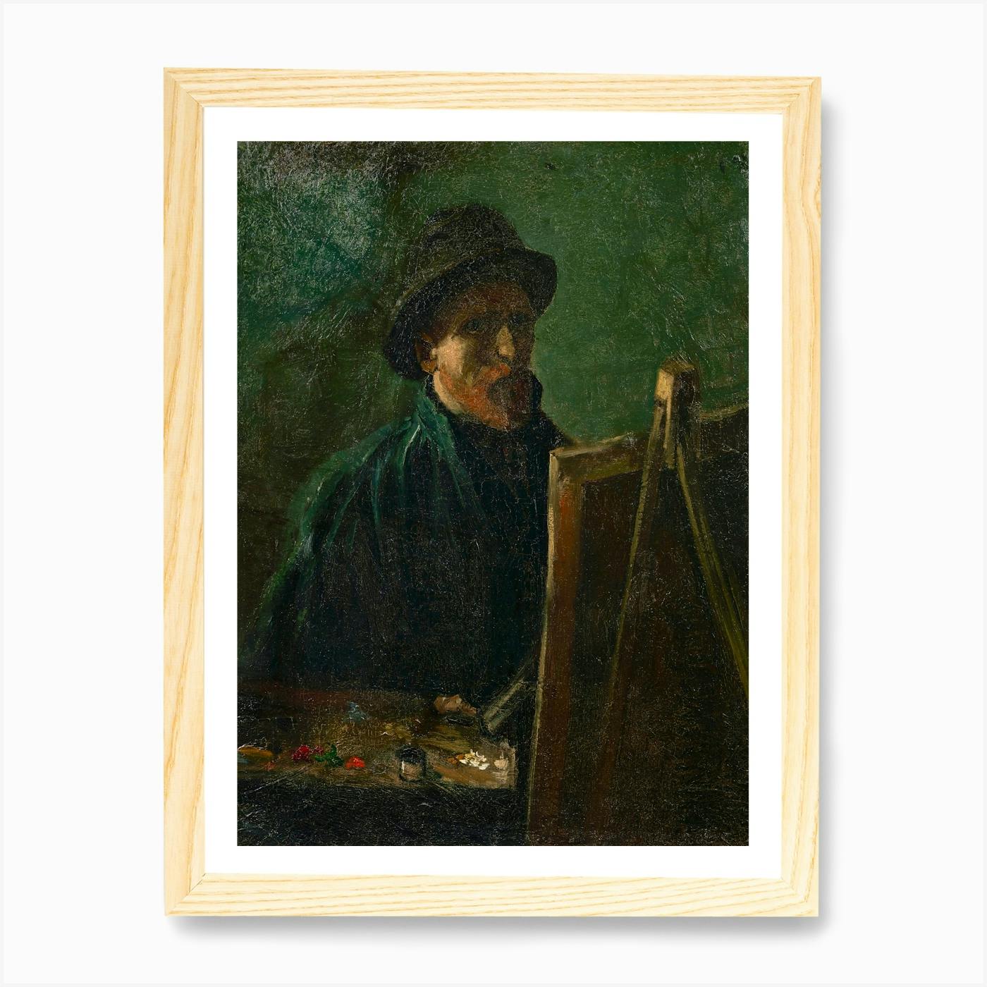 Pastel Van Gogh Collage Self Portrait with Grey Felt Hat buying Pop Art Canvas