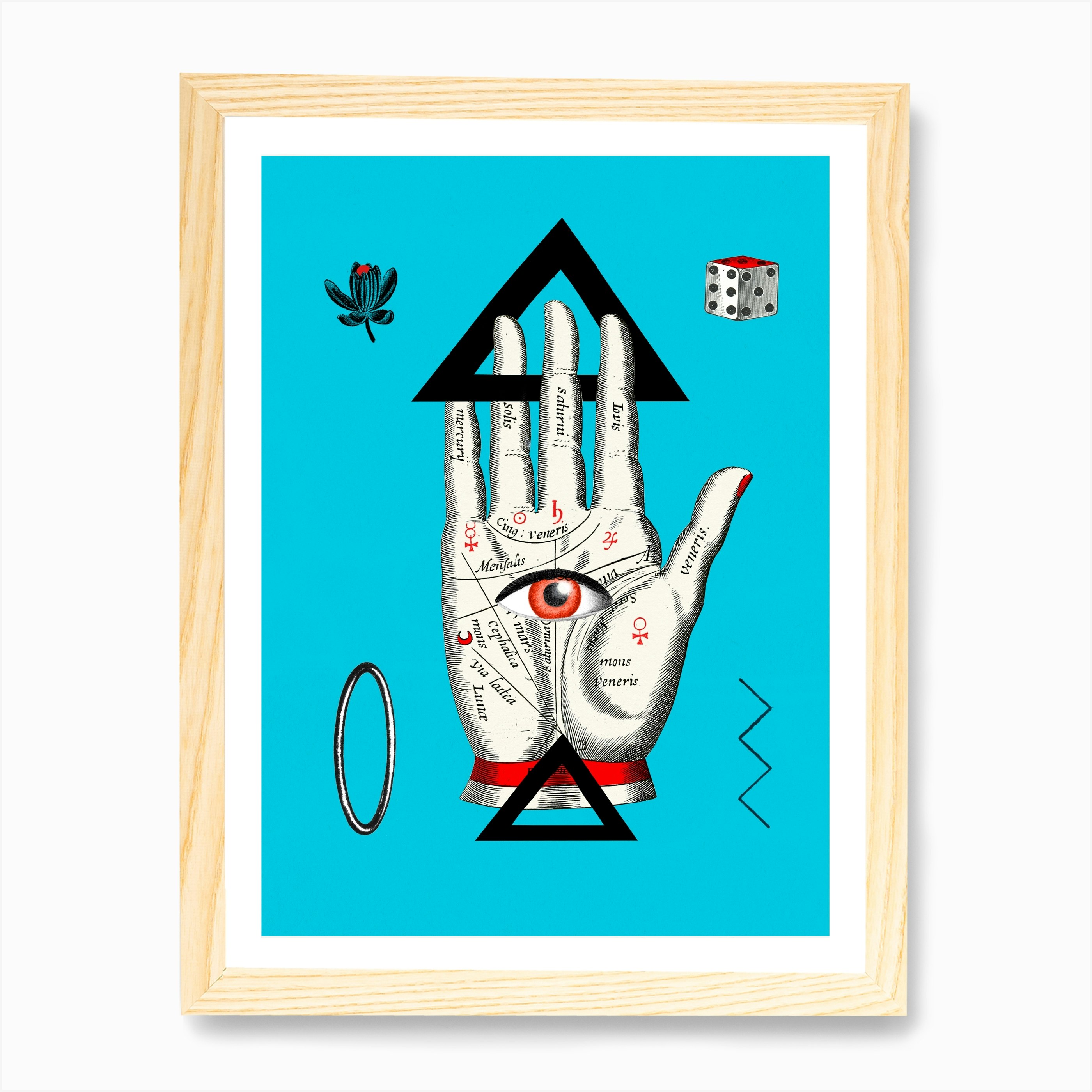 The Hand Tarot Card Art Print by Kolorama Fy