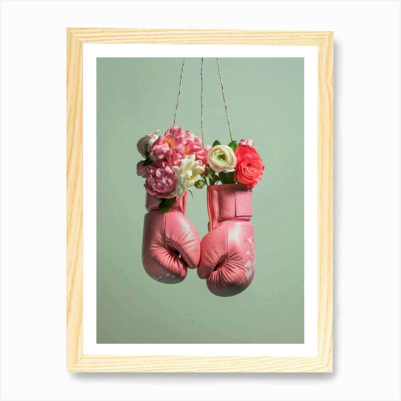 Boxing glove flower arrangement