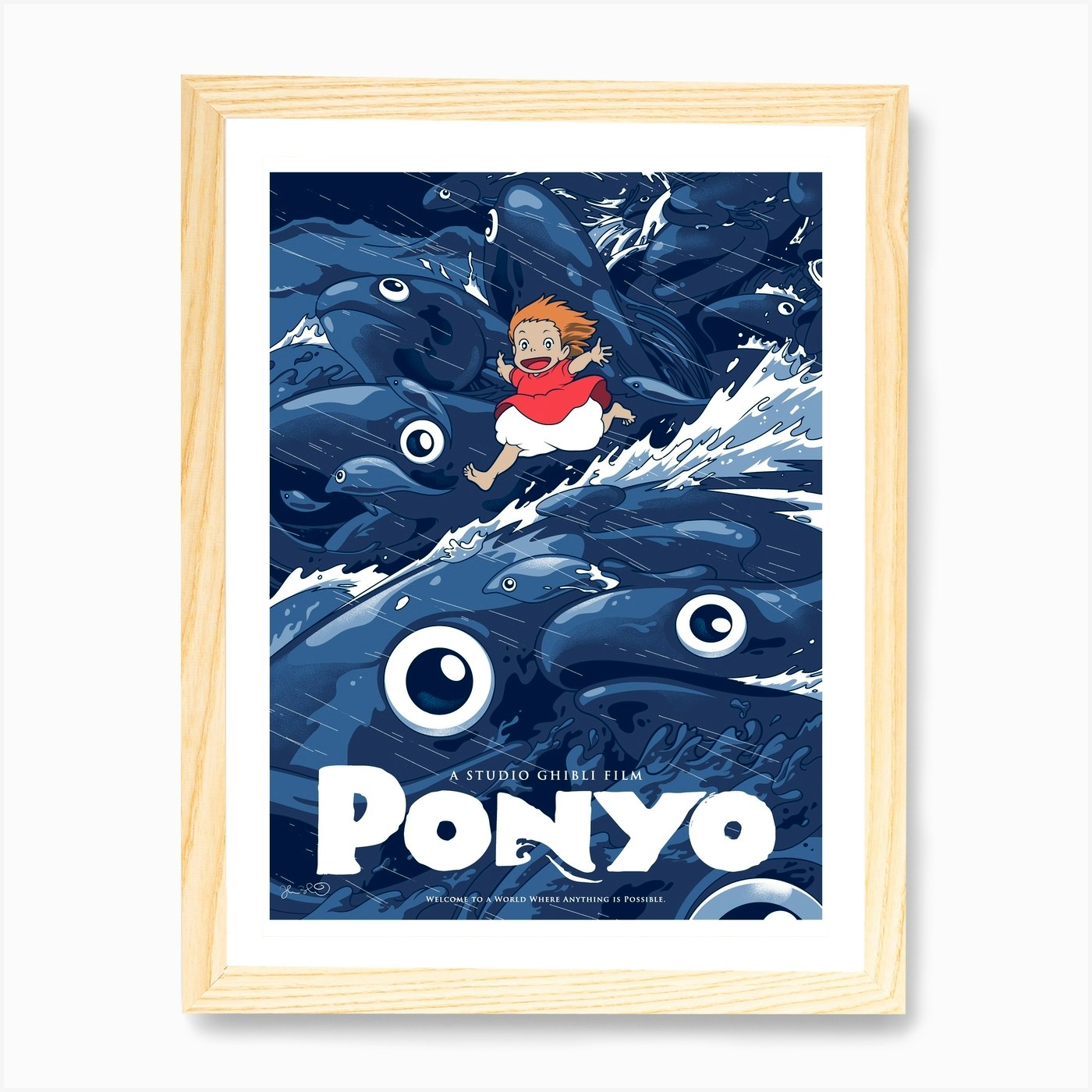 Ponyo Art Print by Joshua Budich Art - Fy