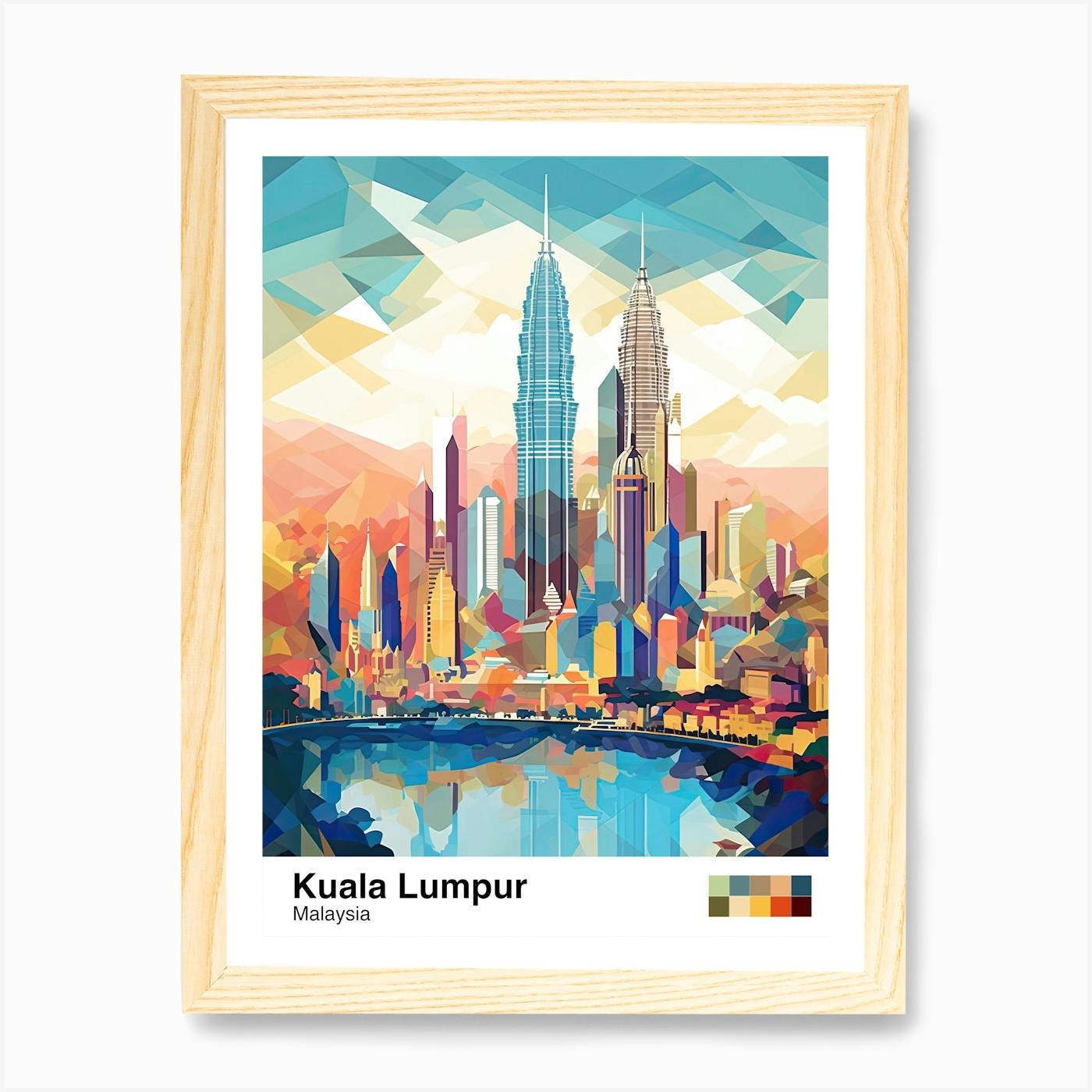 Shapes of Kuala Lumpur art order print