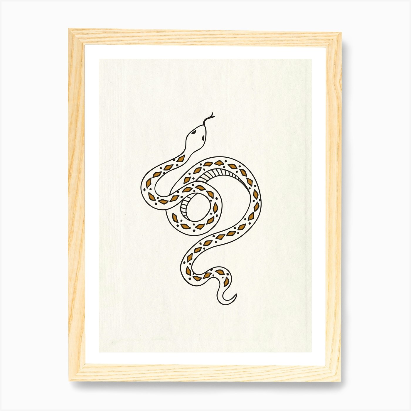 Snake Art Print by Girls Only - Fy