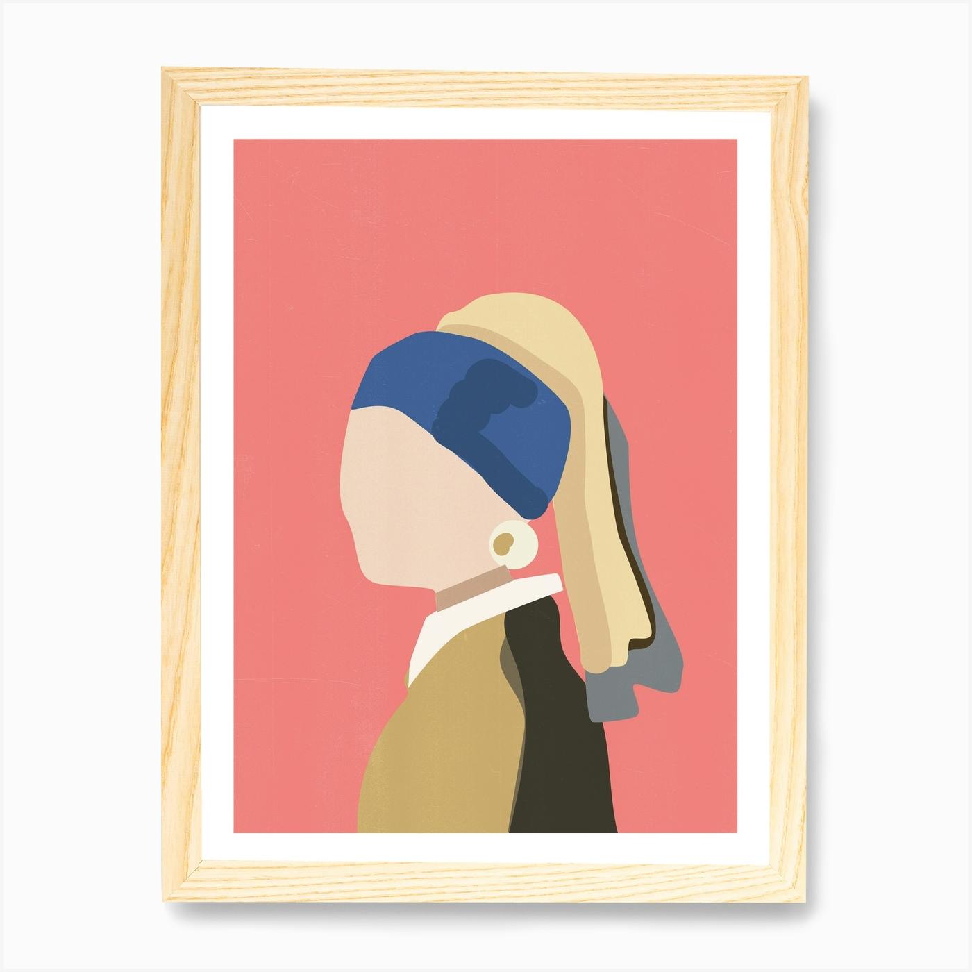 Girl with a pearl clearance earring print