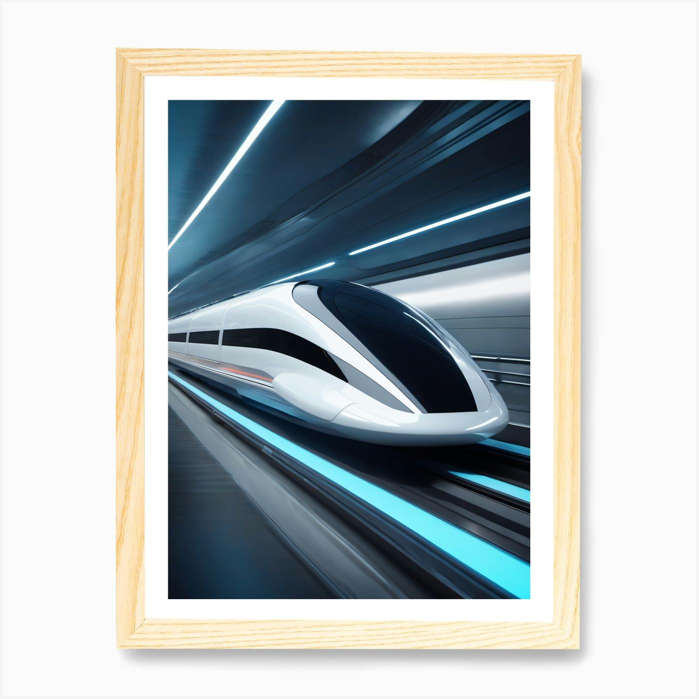 Vintage Foil Train Portrait Adventure Holographic top Artwork