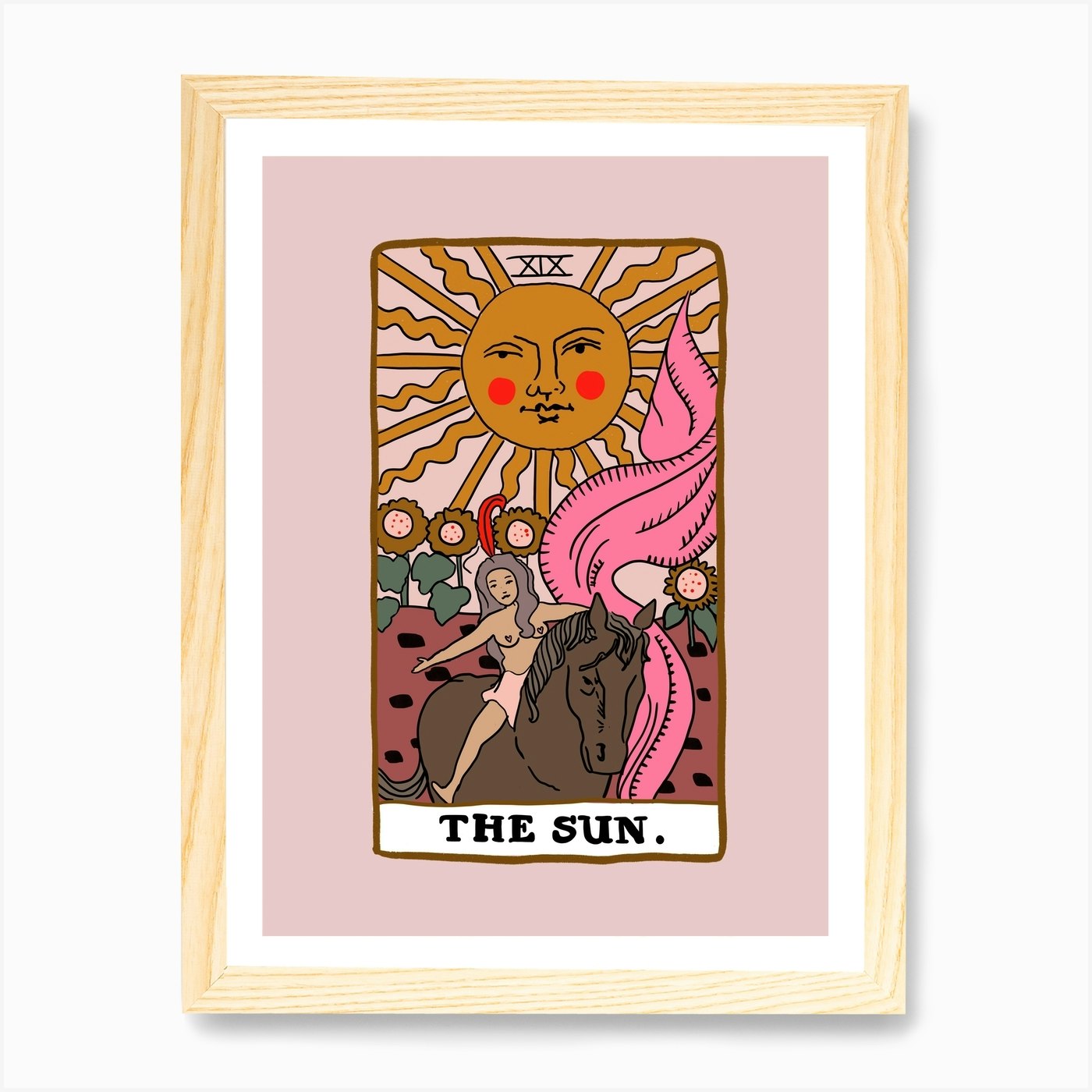 The Sun Tarot Art Print by Girl Visual - Fy